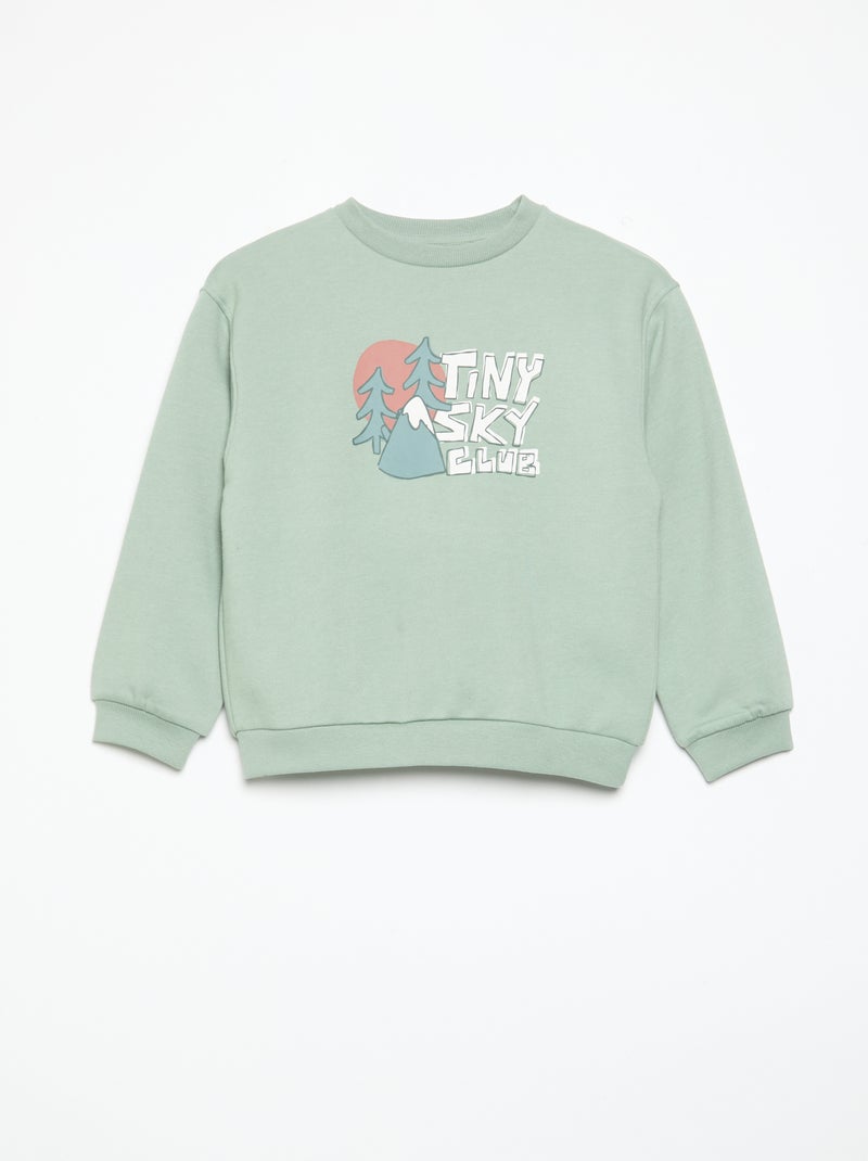 2-Piece Jogging Sweatshirt and Pants Set Green - Kiabi