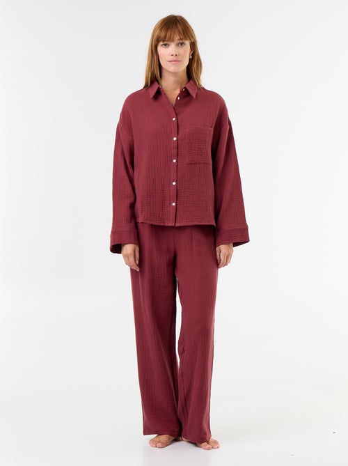 2-piece pajama set - in cotton gauze - Kiabi