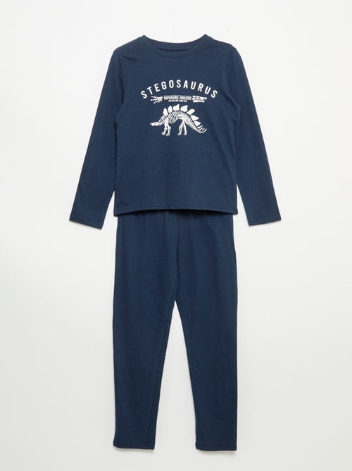 2-piece Pajama Set - Long-sleeved T-shirt + Pants - Kiabi