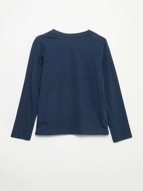 2-piece Pajama Set - Long-sleeved T-shirt + Pants - Kiabi