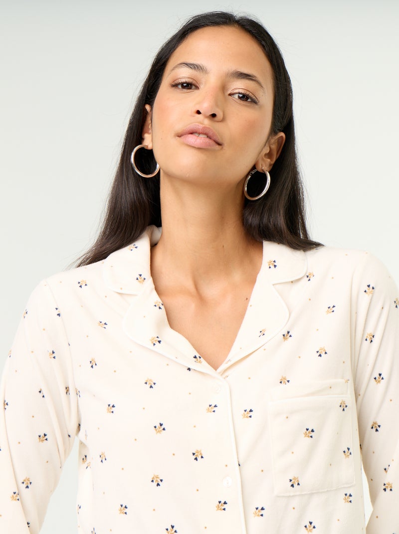 2-piece pajama set - Shirt + pants White - Kiabi