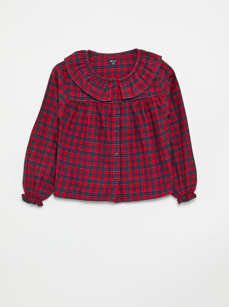 2-piece pajama shirt and trousers set Red - Kiabi