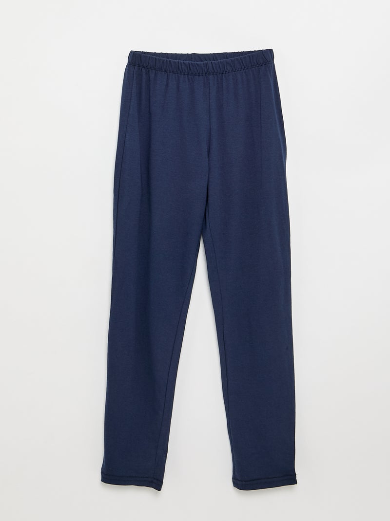 2-Piece Pajamas - Long-Sleeve T-Shirt + Pants Brown - Kiabi