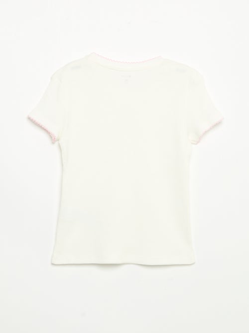 2-Piece Pajamas - Short-Sleeved T-shirt + Striped Pants - Kiabi