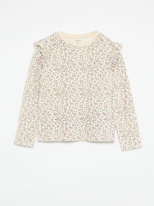 2-piece Printed Velvet Pajamas - Sweatshirt + Pants - Kiabi