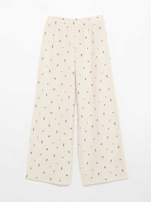 2-piece Printed Velvet Pajamas - Sweatshirt + Pants - Kiabi