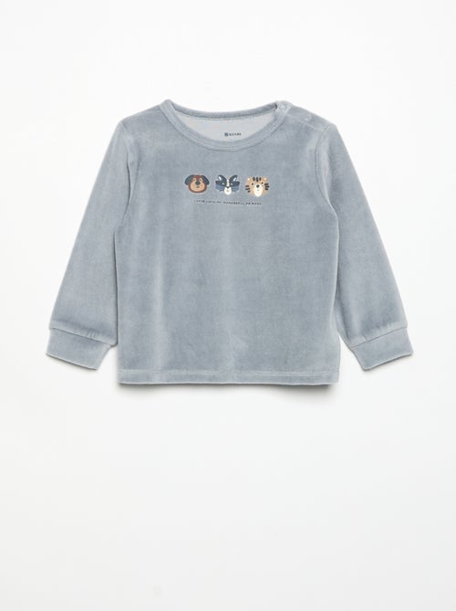 2-piece Pyjama Set - Sweatshirt + Trousers - Kiabi 2-piece Pyjama Set - Sweatshirt + Trousers - Kiabi