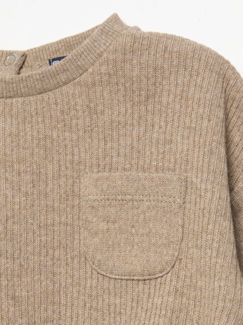 2-Piece Ribbed Knit Set - Sweatshirt and Trousers - Kiabi