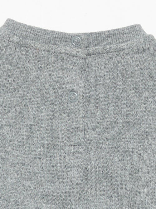 2-Piece Ribbed Knit Set - Sweatshirt and Trousers - Kiabi