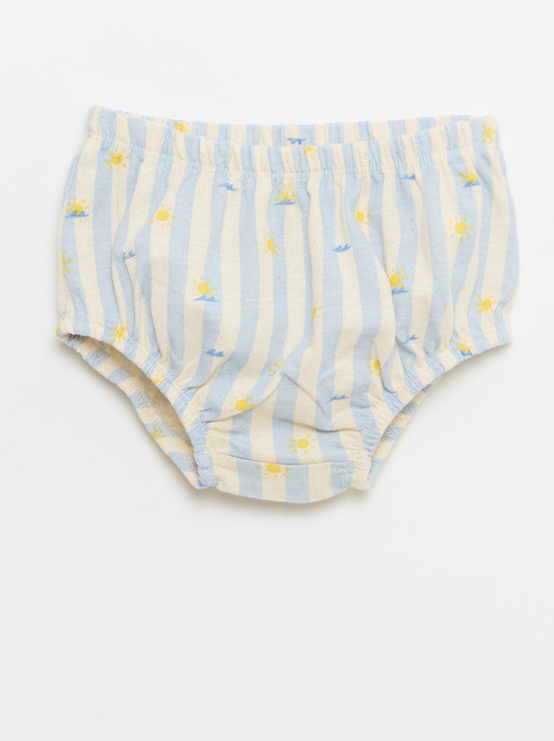 2-piece set - bodysuit + shorts Blue - Kiabi