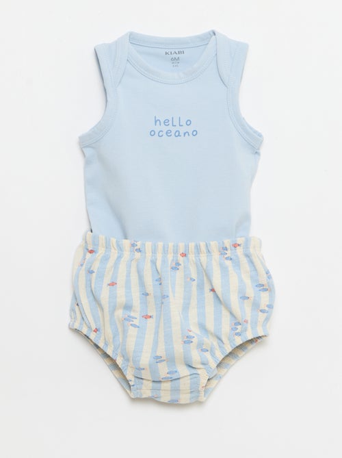 2-piece set - bodysuit + shorts - Kiabi