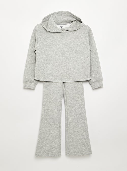 2-piece set - Hooded sweatshirt + flare leggings - Kiabi 2-piece set - Hooded sweatshirt + flare leggings - Kiabi
