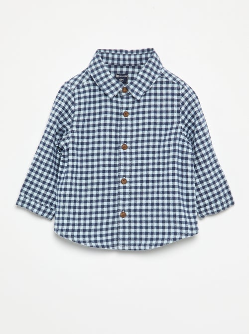 2-piece set - Long Dungarees + Long-sleeved Shirt - Kiabi