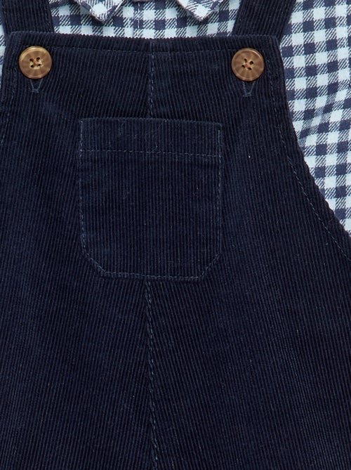 2-piece set - Long Dungarees + Long-sleeved Shirt - Kiabi