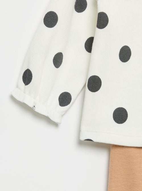 2-piece set - Long-sleeved T-shirt + leggings - Kiabi
