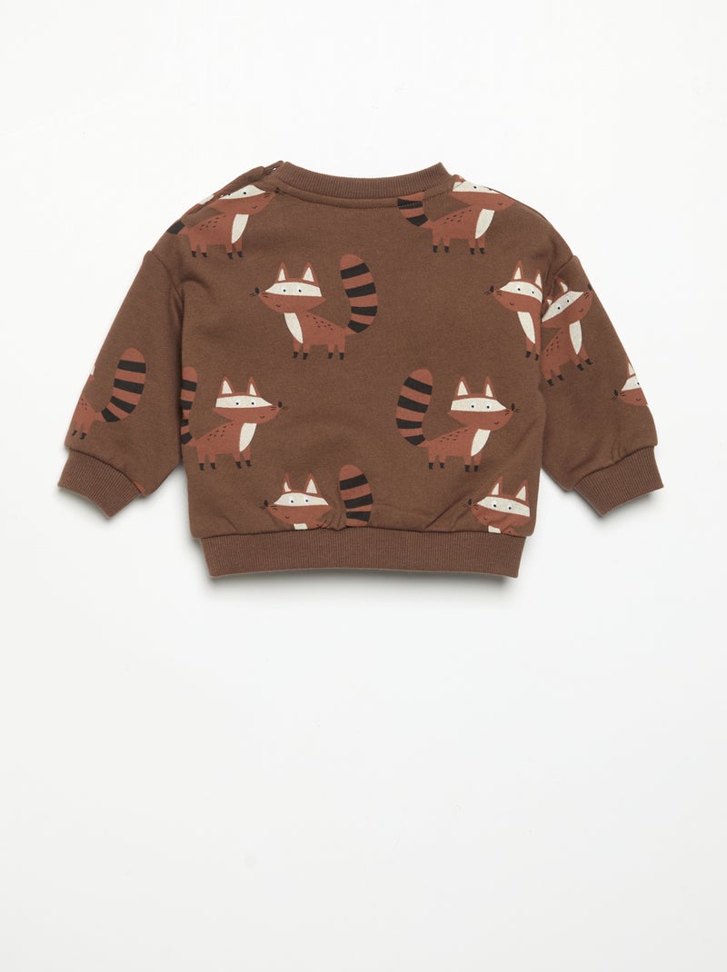 2-piece Set - Sweatshirt + Jogging Bottoms Brown - Kiabi