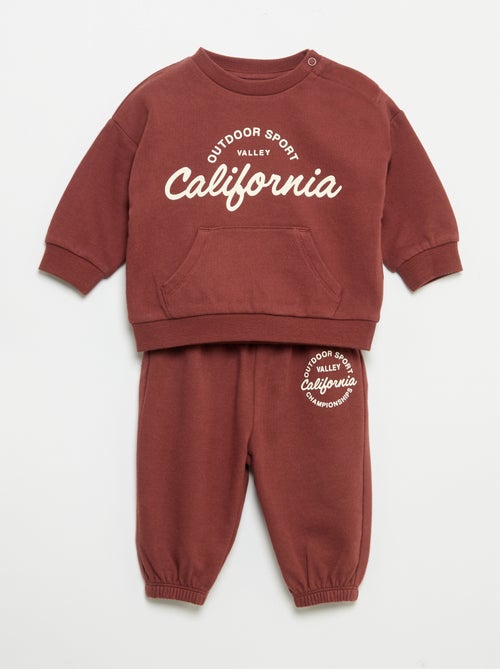 2-piece set - sweatshirt + jogging bottoms - Kiabi