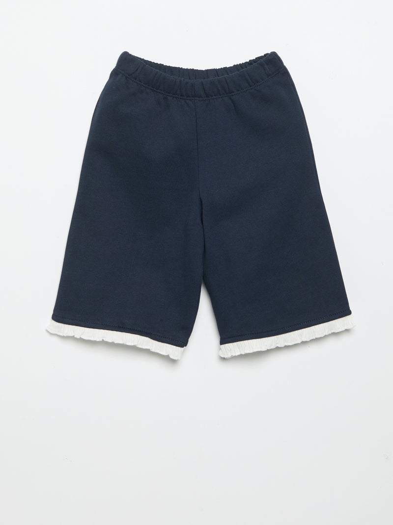 2-piece set - Sweatshirt + wide-leg trousers Blue - Kiabi