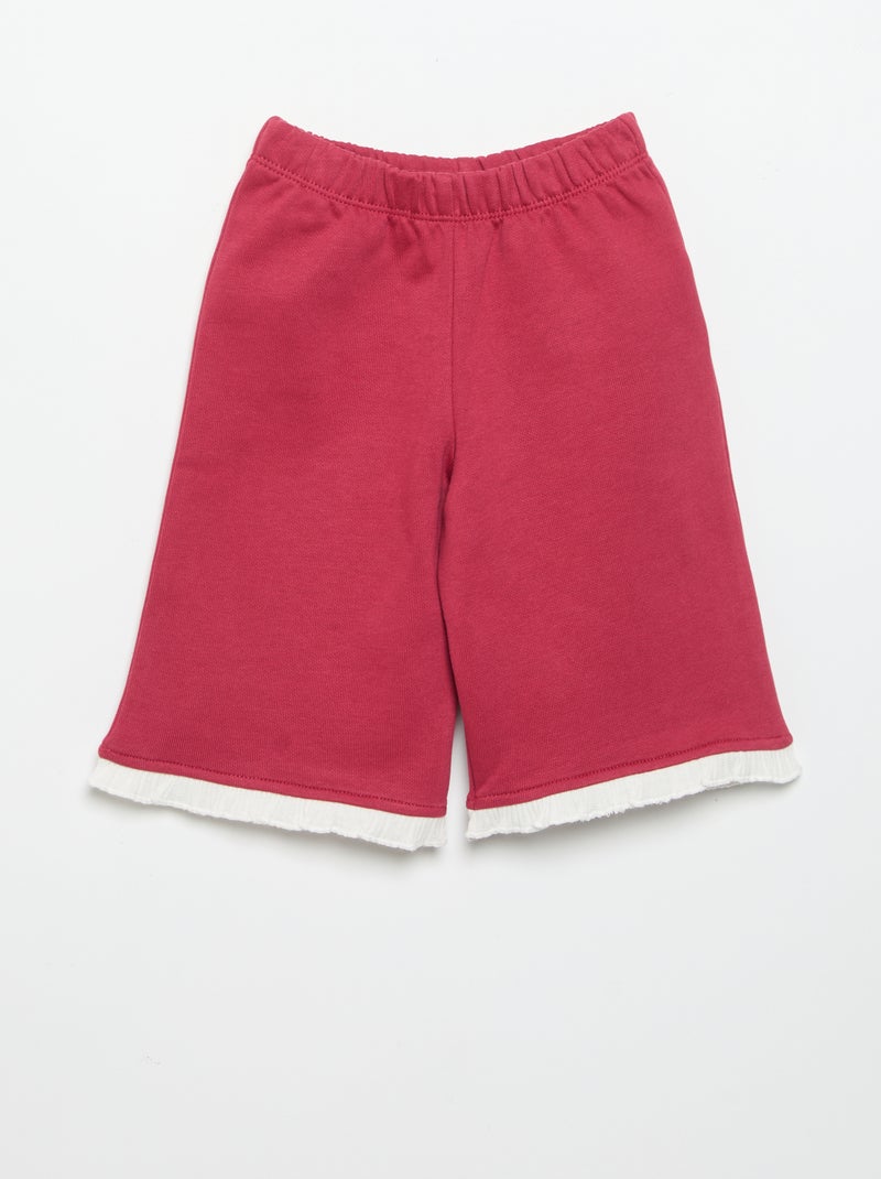 2-piece set - Sweatshirt + wide-leg trousers Pink - Kiabi