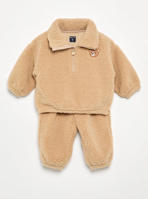 2-piece Sherpa Set - Sweatshirt and Trousers - Kiabi