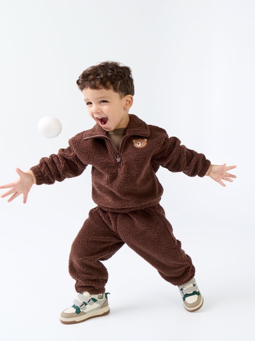 2-piece Sherpa Set - Sweatshirt and Trousers - Kiabi