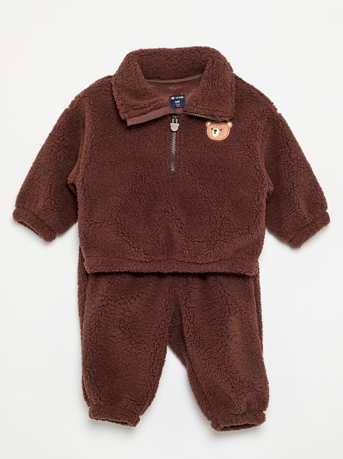 2-piece Sherpa Set - Sweatshirt and Trousers - Kiabi