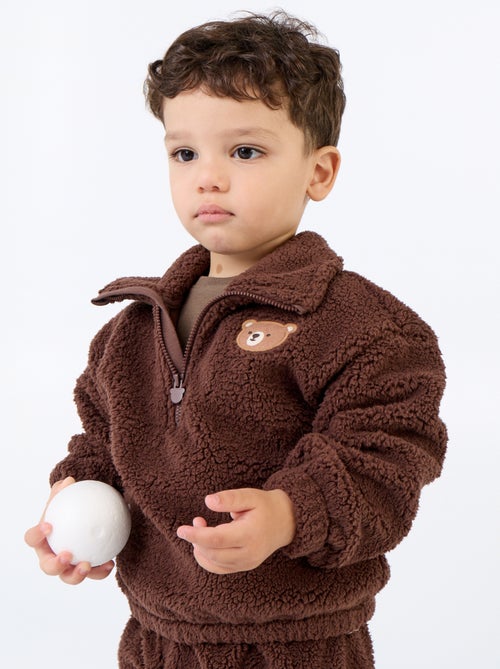 2-piece Sherpa Set - Sweatshirt and Trousers - Kiabi