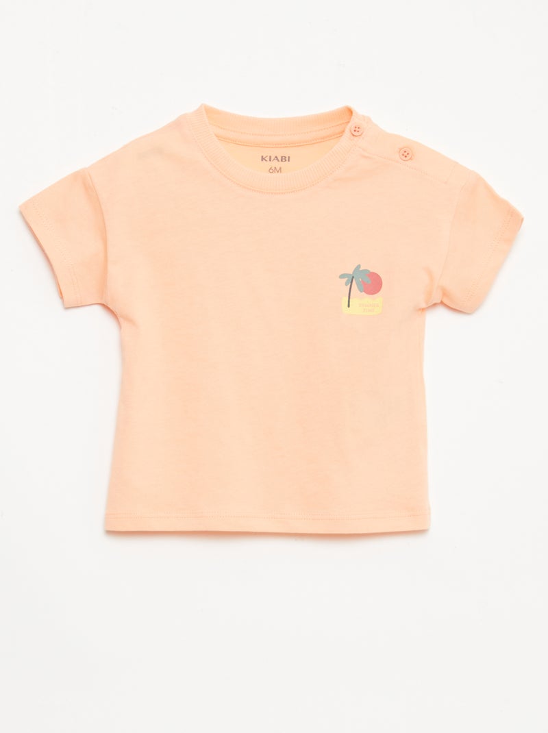 2-Piece Short and T-Shirt Set Orange - Kiabi
