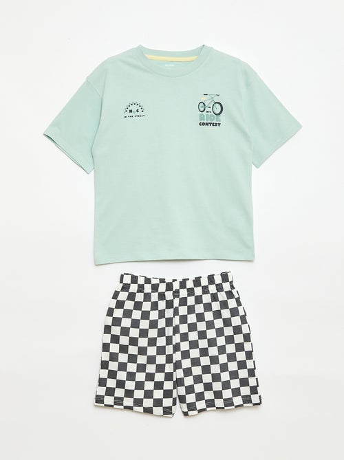 2-Piece Short Pajama Set: Tee + Shorts - Kiabi