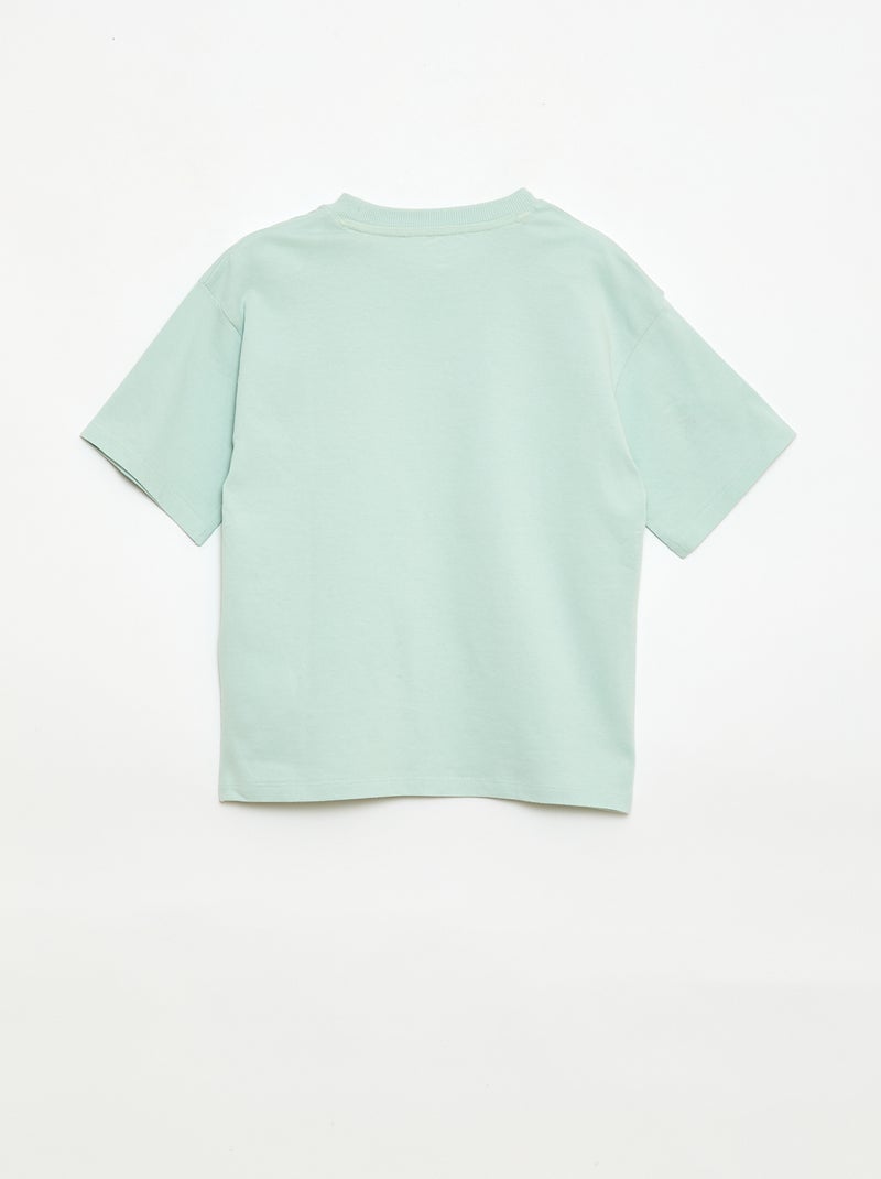2-Piece Short Pajama Set: Tee + Shorts Green - Kiabi