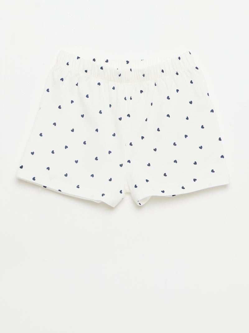 2-Piece Short Pyjama Set: Tank Top & Shorts Blue - Kiabi