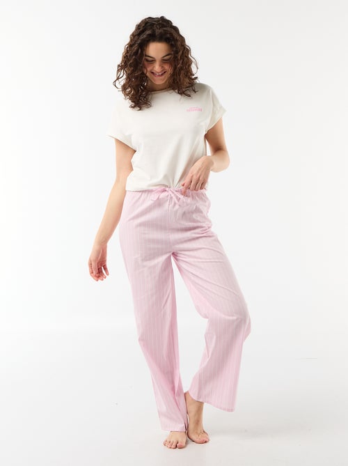 2-Piece Striped T-shirt and Pants Pyjama Set - Kiabi