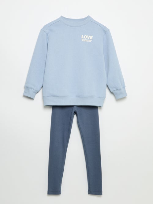 2-Piece Sweatshirt and Leggings Set - Kiabi 2-Piece Sweatshirt and Leggings Set - Kiabi