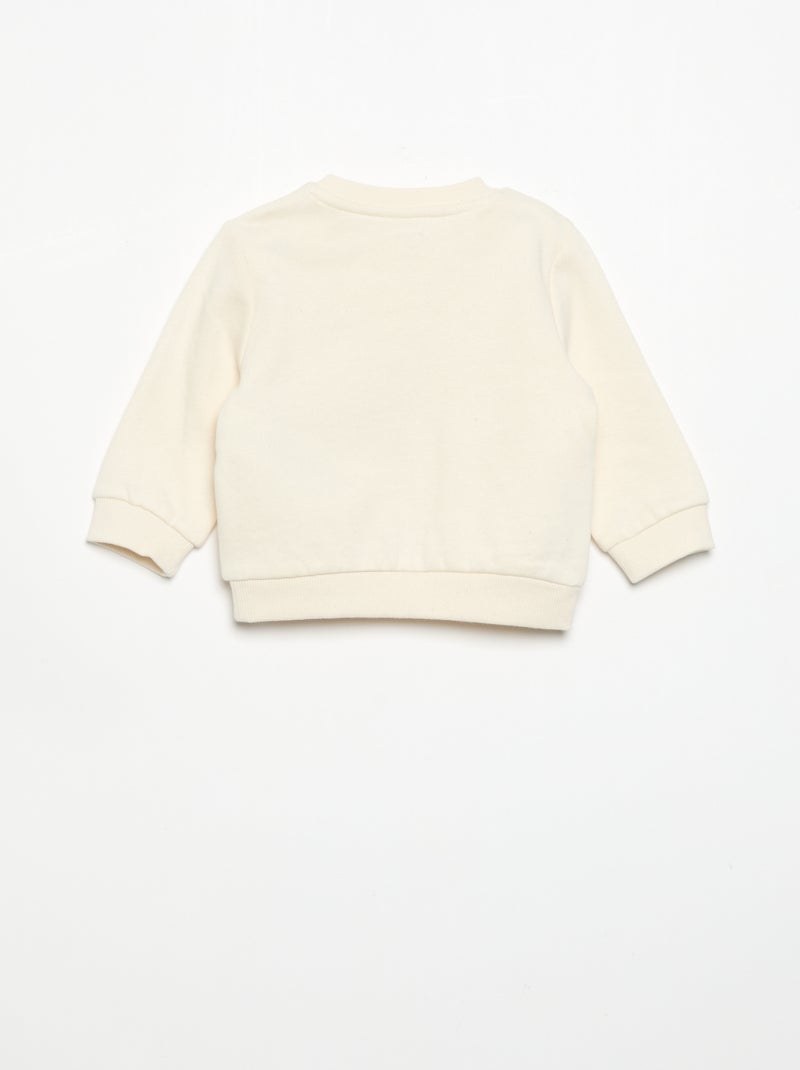 2-piece sweatshirt + trousers set Beige - Kiabi