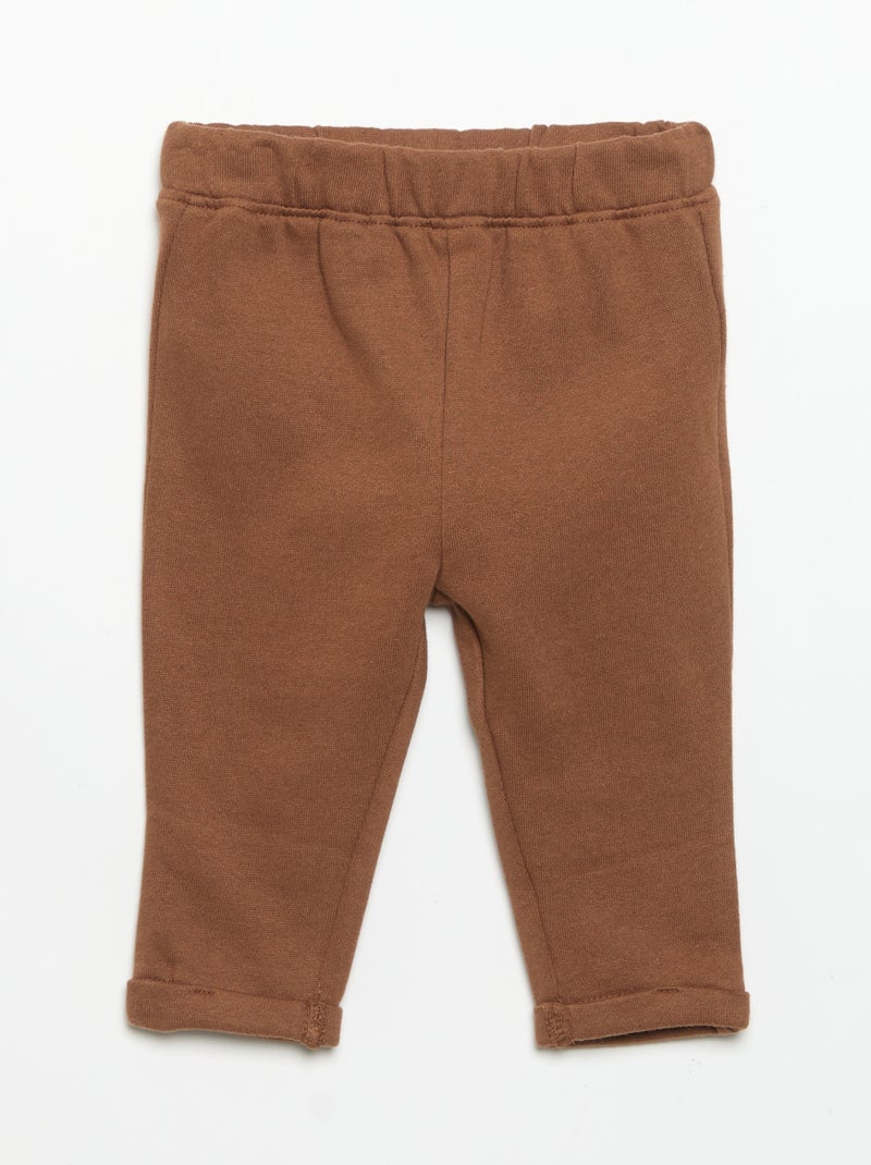 2-piece sweatshirt + trousers set Beige - Kiabi