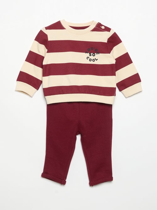2-piece sweatshirt + trousers set - Kiabi