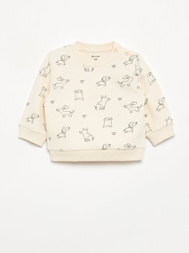 2-piece sweatshirt + trousers set White - Kiabi