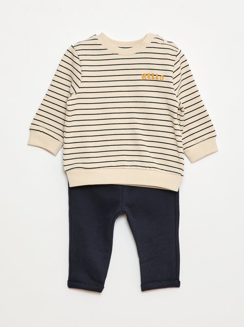 2-piece sweatshirt + trousers set - Kiabi 2-piece sweatshirt + trousers set - Kiabi