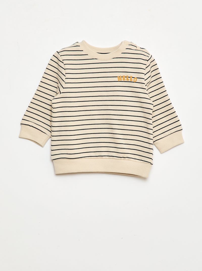2-piece sweatshirt + trousers set White - Kiabi