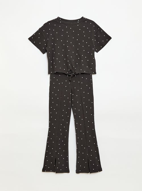 2-piece T-shirt and Flare Trousers Set - Kiabi