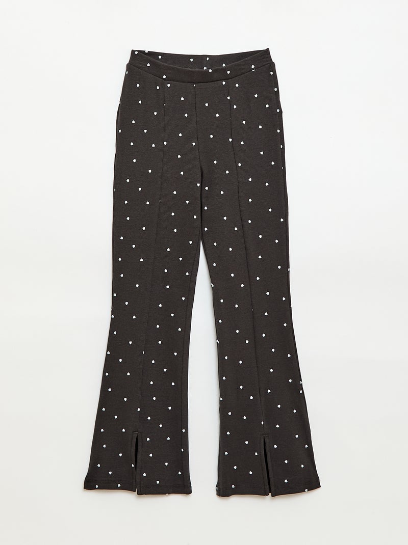 2-piece T-shirt and Flare Trousers Set Black - Kiabi