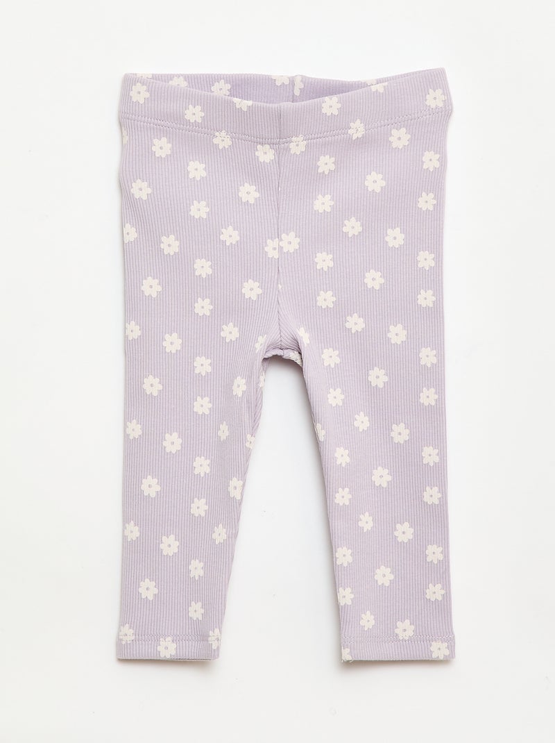 2-Piece T-shirt and Leggings Set Purple - Kiabi