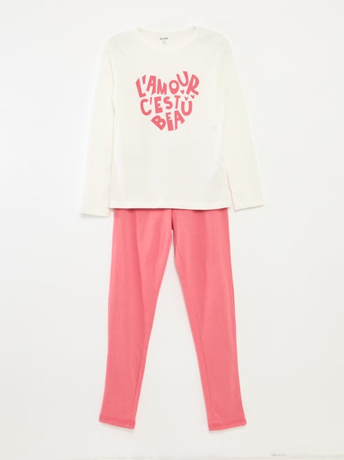 2-piece T-shirt and trousers pyjama set - Kiabi