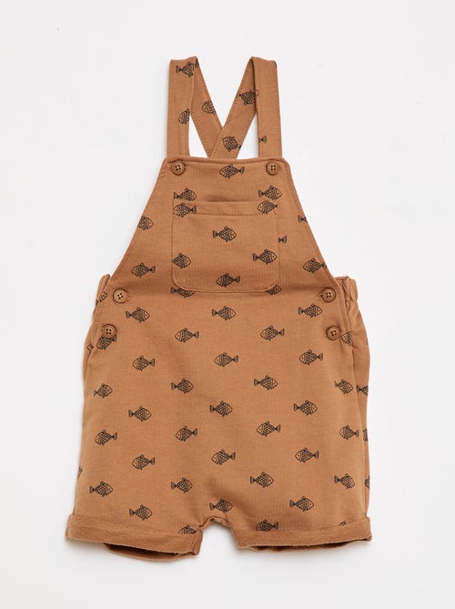 2-Piece T-Shirt + Short Overalls Set - Kiabi