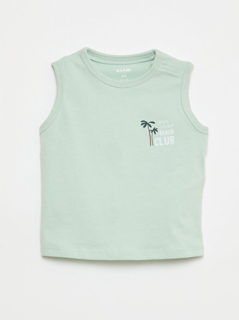 2-Piece Tank Top & Shorts Set Blue - Kiabi
