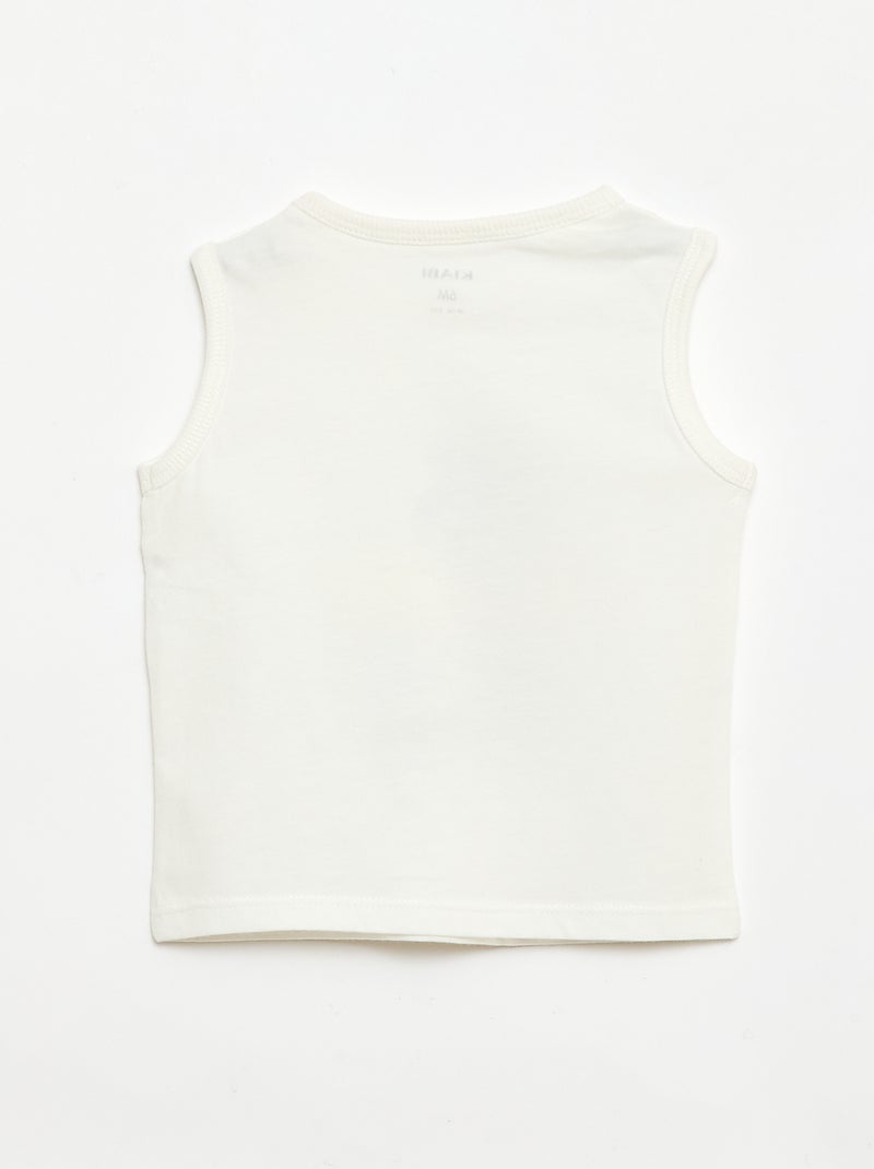 2-Piece Tank Top & Shorts Set White - Kiabi