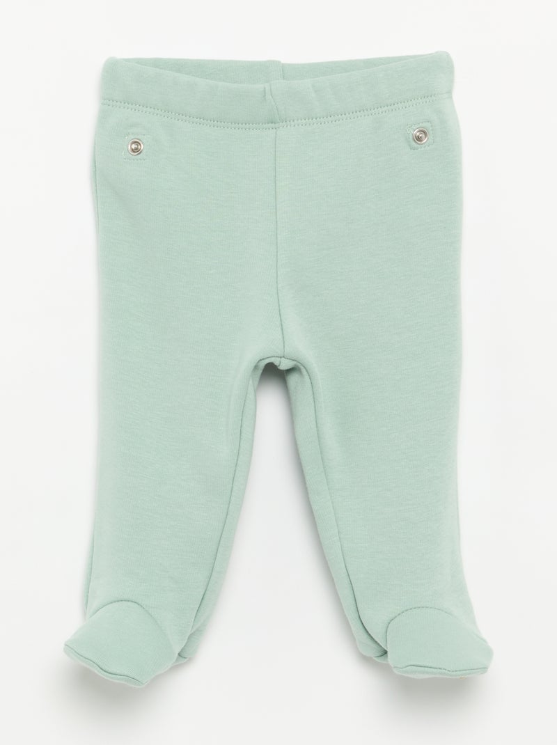 2-piece velour-look pajamas Green - Kiabi
