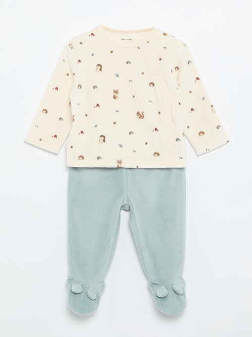 2-piece Velour Pyjamas - Kiabi
