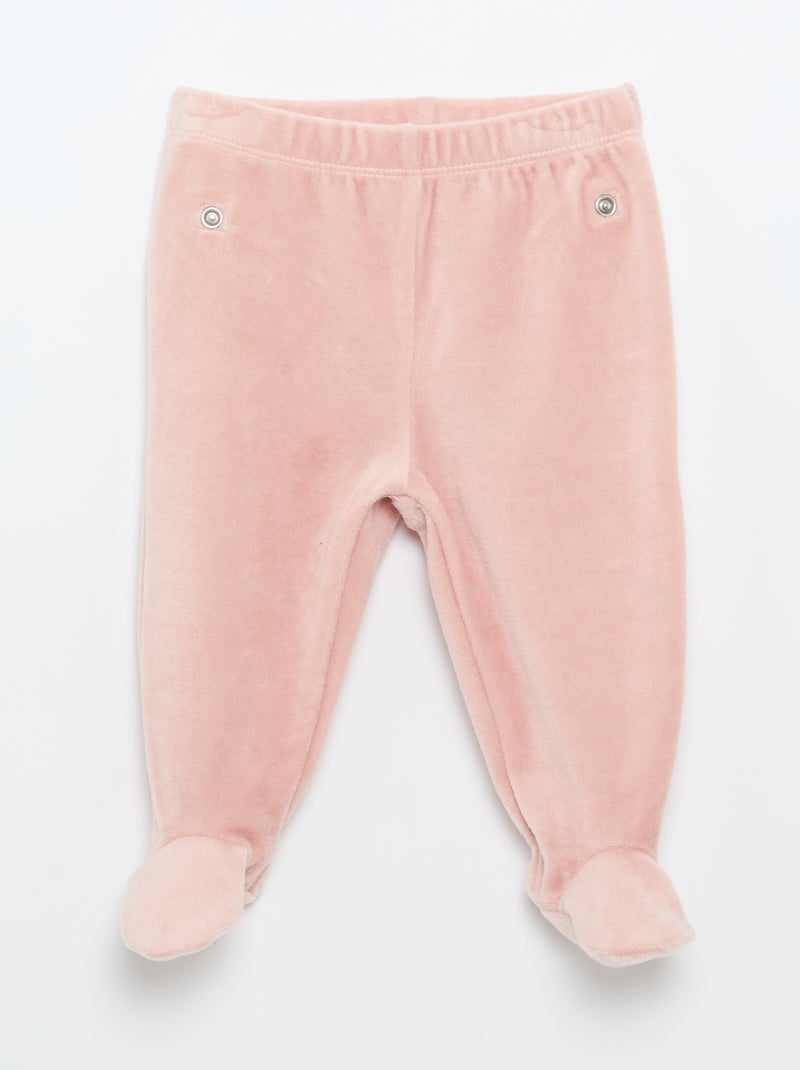 2-piece Velour Pyjamas Pink - Kiabi