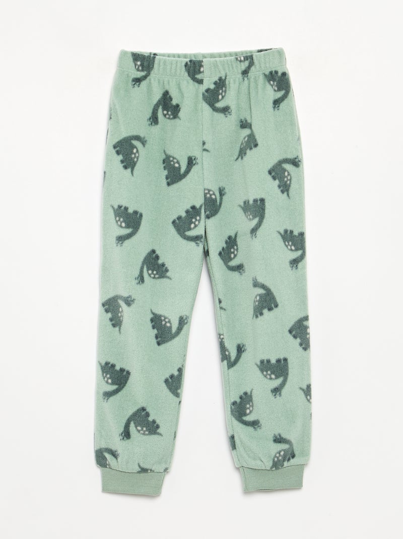 2-teiliger Fleece-Pyjama Vert - Kiabi